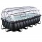 Swimming pool EXIT Black Leather 540x250x122 cm with dome and sand filter