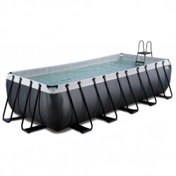 Swimming pool EXIT Black Leather 540x250x122 cm with sand filter