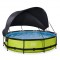 Swimming pool EXIT Lime ø360x76cm with canopy