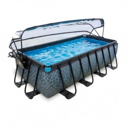 Swimming pool EXIT Stone 400x200 cm with filter pump