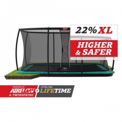 BERG Ultim Champion Flatground 410 SAFETY NET DLX XL trampoline 