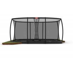 Батут BERG Ultim Champion FlatGround 500 Grey + Safety Net DLX XL