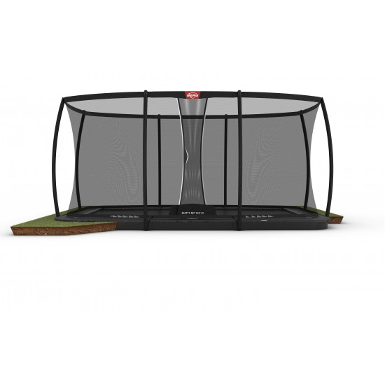 Батут BERG Ultim Champion FlatGround 500 Grey + Safety Net DLX XL