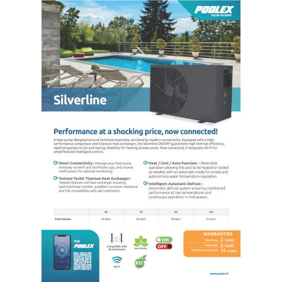 Poolex Silverline ON/OFF basseini soojuspump