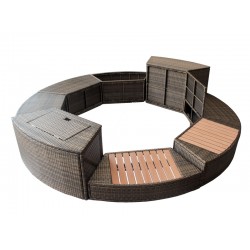Semi-rigid spa OCTOPUS with furniture
