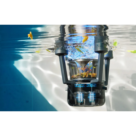 Bublue BuVortex V5 pool surface cleaner robot in action