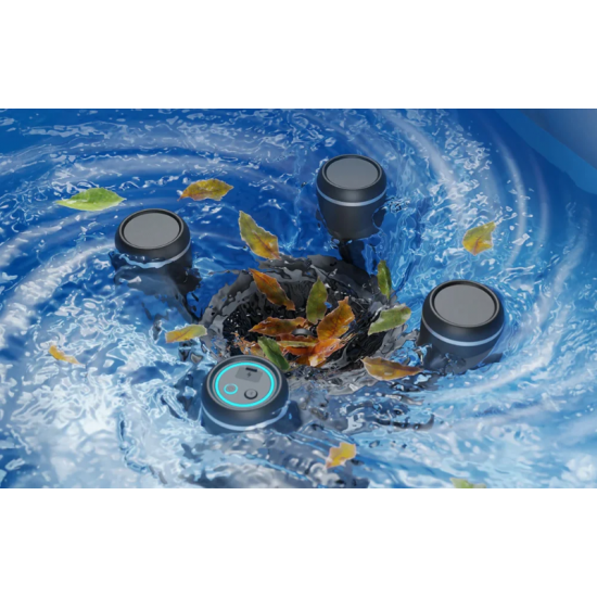 Bublue BuVortex V5 pool surface cleaner robot in action