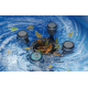 Bublue BuVortex V5 pool surface cleaner robot in action