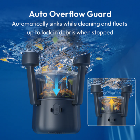 Bublue BuVortex V5 pool surface cleaner robot in action