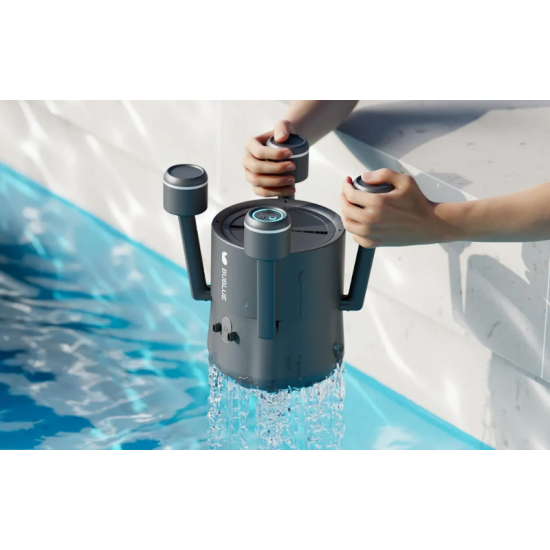 Bublue BuVortex V5 pool surface cleaner robot in action