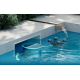 Bublue BuVortex V5 pool surface cleaner robot in action