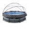 Swimming pool EXIT Stone ø360x76cm with filter pump whit Dome