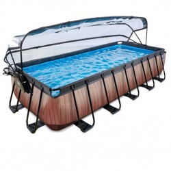 EXIT pool Wood  540 x 250 x122 cm with dome and filter pump
