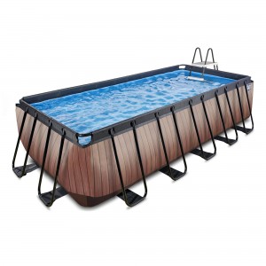 Swimming pool EXIT Wood 540x250x122 cm with filter pump