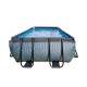 Swimming pool Stone 400 x 200 x 122 cm with filter pump