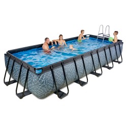 Swimming pool EXIT Stone  540 x 250 x 100 cm with sandfilter pump