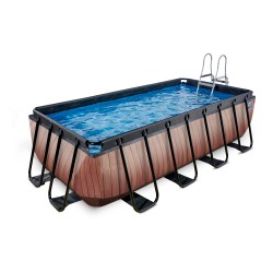 Swimming pool EXIT Wood 400x200 cm with filter pump