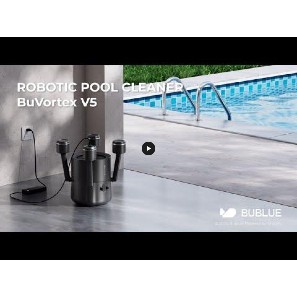 Bublue BuVortex V5 pool surface cleaner robot in action