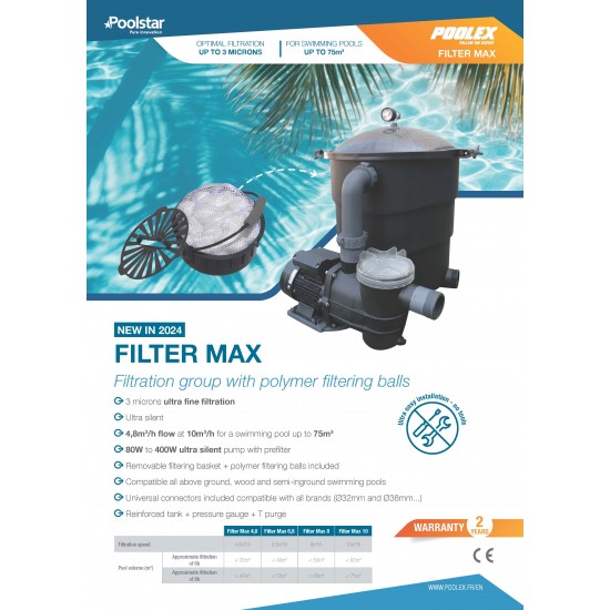 Basseini filterpump FILTER MAX 6,8m³/h / 140W