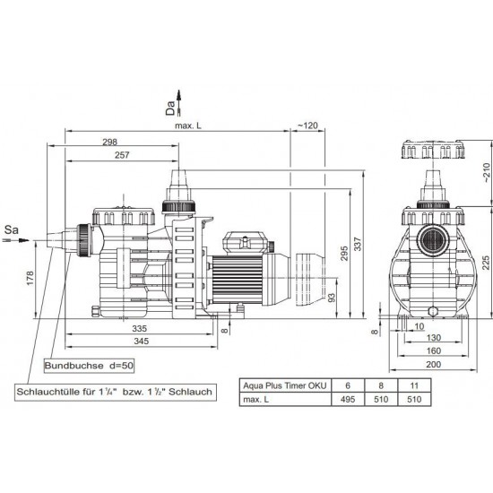 OKU Aqua Plus basseinipump taimeriga