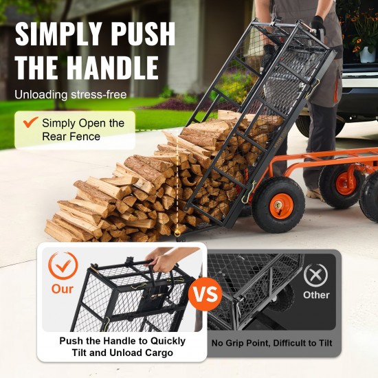 VEVOR Heavy-Duty metallist aiakäru 180 kg spordiväljakute ja hoovi hooldusel VEVOR Heavy-Duty metallist aiakäru 180 kg spordiväljakute ja hoovi hooldusel