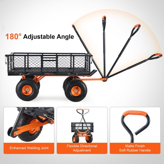 VEVOR Heavy-Duty metallist aiakäru 180 kg spordiväljakute ja hoovi hooldusel VEVOR Heavy-Duty metallist aiakäru 180 kg spordiväljakute ja hoovi hooldusel